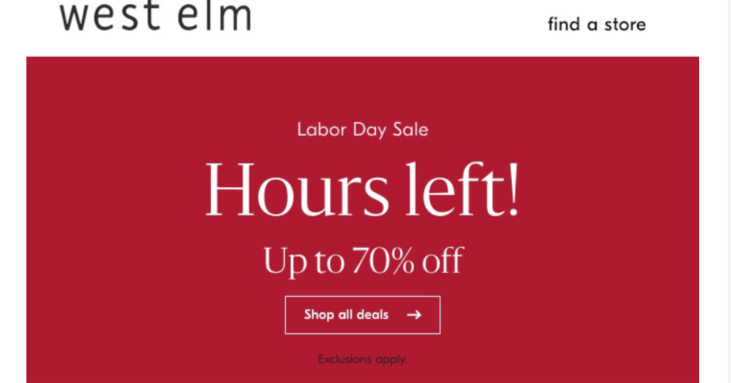 West elm labor day sale deals 2020