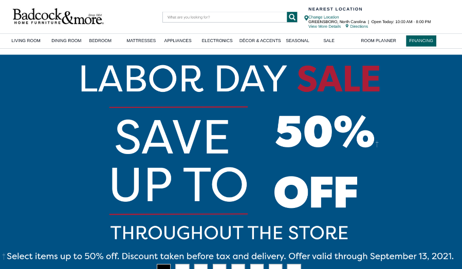 Mor furniture store labor day sale