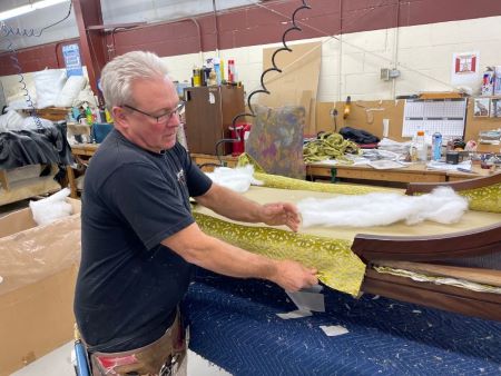 Inside Theodore Alexander’s upholstery operations