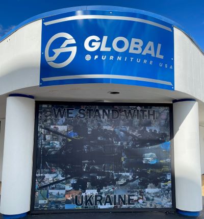 Global Furniture USA execs seek to raise awareness of Ukraine amidst Russian assault