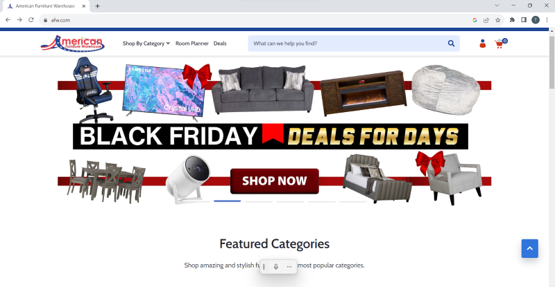 American furniture deals black friday sale